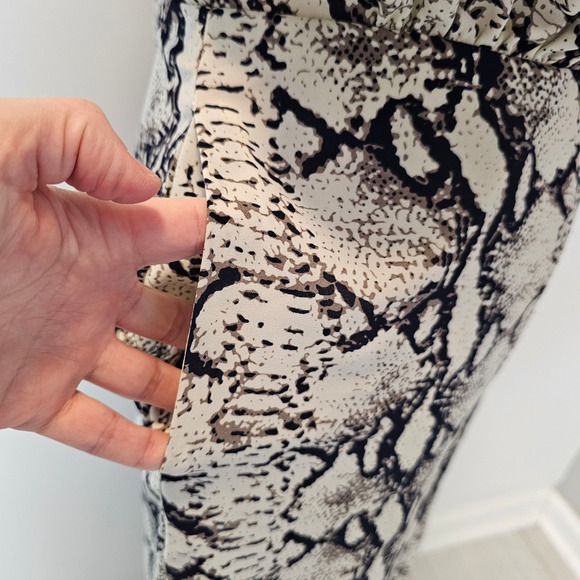 Endless Rose Halter Neck Tie Wide Leg Jumpsuit Snakeskin Size Small Pockets - Picture 6 of 9